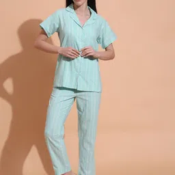 Fbella Women Striped Night suit-image-71