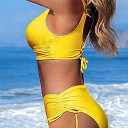 DREAM X FASHION V-Neck Triangle Bikini Set image 4