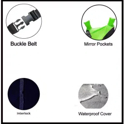 Auto Pearl Polyester Waterproof Two Wheeler Cover for Hero Xpulse 200T Black(Water Proof) image 4