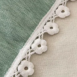 HOMETHREADS Green Embroidered Sofa Cover image 2