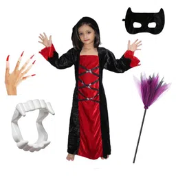 kaku fancy dresses Kaku Fancy Halloween Theme Costume Set -   Black & Red-picture-22