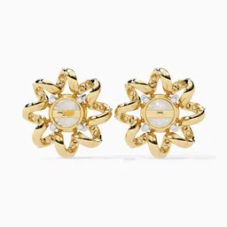 VALANOVA 925 Sterling Silver Plated Diamond Studded Earrings 2.3 gm image 2