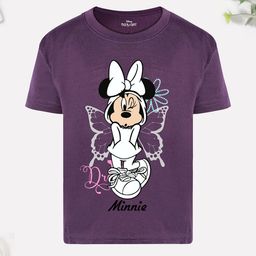 Disney By Miss and Chief Girls Minnie Mouse Printed Bio Finish Applique T-shirt-picture-13