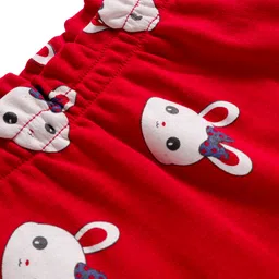 Doodle Poodle 100% Cotton Single Jersey Knit Full Length Diaper Leggings With Animal Print - Red image 3