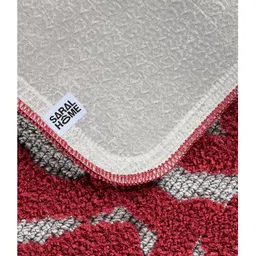 saral home Saralhome KARO Microfiber Antiskid Bathmat Maroon. 50cm x 70cm image 4
