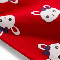 Doodle Poodle 100% Cotton Single Jersey Knit Full Length Diaper Leggings With Animal Print - Red image 4