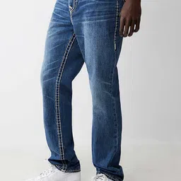 True Religion Men Straight Fit Heavy Fade Jeans image 5