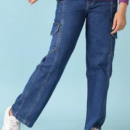 V-Mart Girls Clean Look No Fade Jeans-picture-56