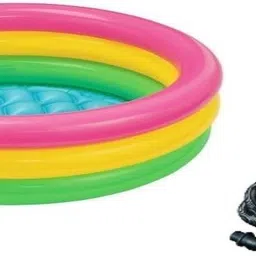 young star (USA*BOB-46) BEST SELLER,PEOPLE CHOICE PREMIUM QUALITY 2 FEETS(61 CM) WIDTH AND 22CM HEIGHT ,THREE COLOUR WATER BATH TUB POOL FOR YOURS LOVLY KIDS AND BABY WITH AIR PUMP.AGE 0-3 YEARS. Inflatable Swimming Pool, Inflatable Toy Pump-picture-32