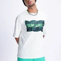 glitchez Statement Drop Tee Printed Drop-Shoulder Sleeves Pure Cotton T-shirt-image-56