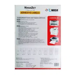 NASAZET Multipurpose Adhesive Label A4 100 Sheets (24 Sticker in 1 Sheet) (Pack of 2) image 2