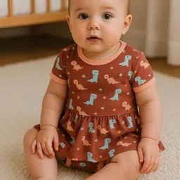 Adhigams Girls Printed Cotton Baby Romper-image-19