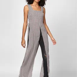 Harpa Women White Printed Maxi Top-image-2
