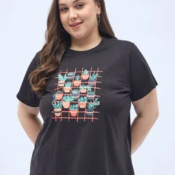 DressBerry Curve Women Printed T-shirt-image-43