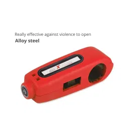 AllExtreme EXBAL1R ‎SS Anti Theft Handlebar Lock for Bike, Scooter, Moped Atv, Throttle Brake Red image 5