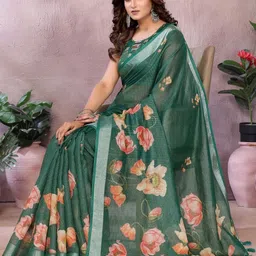 Moda Rapido Floral Handloom Chanderi Saree image 2