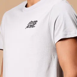 V-Mart Men Typography Printed Round Neck Cotton T-shirt image 2