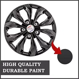 Auto Pearl Blk25 R13  33.02 cm (13 Inch) Press Type Wheel Hubcap with Retention Ring Glossy Black Wheel Cover for Maruti WagonR (Set of 4)-image-14