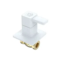 RN PTMT Concealed Stop Cock Wall Mount White & Metallic Blue 20 mm Faucet Hole, RNVIR02A05 image 1
