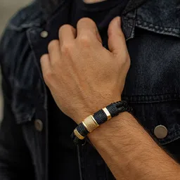 UNIVERSITY TRENDZ Men Leather Antique Bracelet-picture-28