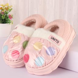 Oh! Pair Slip On Winter Shoes WIth Polka Dot Design- Pink-picture-37