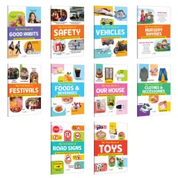 My First Book of Vehicles, Good Habits, Safety, Nursery Rhymes and more :- safety awareness book for kids, colorful learning books, educational combo | Combo of 10 books-image-64
