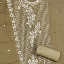 KALINI Women Poly Georgette Embroidered Dress Material-image-65