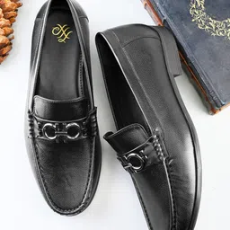 House of Pataudi Men Formal Slip-On Moccasins Loafers-picture-38