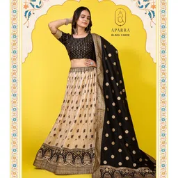 APARRA Printed Semi-Stitched Lehenga & Unstitched Blouse With Dupatta-image-1