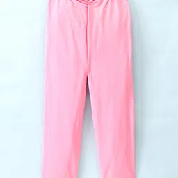 Doreme Single Jersey Knit Ankle Length Lounge Pant Emoji & Text Print - Blossom Pink image 2
