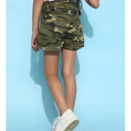 Tales & Stories Camouflage Printed Shorts - Green image 3