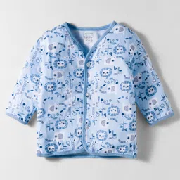 OHMS Single Jersey Full Sleeves Jhablas With Animal Print Pack Of 3 - Navy Blue & Light Blue image 2