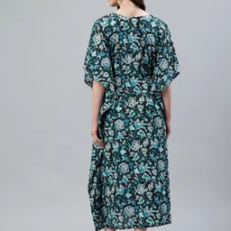 Swishchick Floral Print Flared Sleeve Maternity Fit & Flare Maxi Dress image 5
