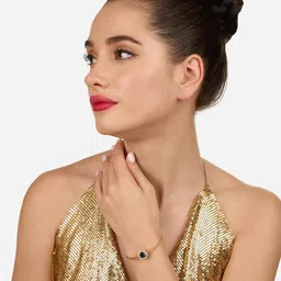 Zaveri Pearls Set Of 2 Rose Gold-Plated Cubic Zirconia Studded Kada Bracelet image 4