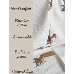 Pink Potli Kids Unicorn Handblock Towel image 5