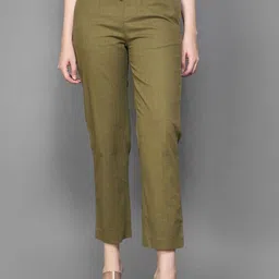 Xpose Women Relaxed Straight Leg Straight Fit High-Rise Easy Wash Trousers-image-37
