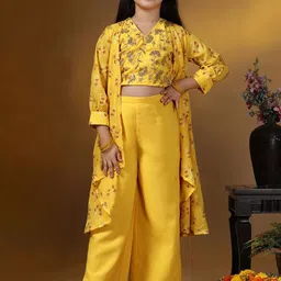 BAESD Girls Floral Embroidered Regular Top with Palazzos-picture-27