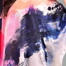 SWI Stylish Abstract Printed Short Kaftan Dress image 4