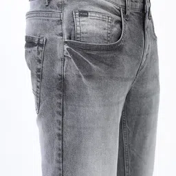 HIGHLANDER Men Grey Skinny Fit Clean look Heavy Fade Stretchable Jeans image 5