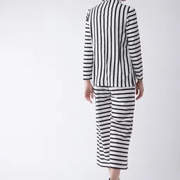 Zima Leto Striped Basic Jumpsuit With Blazer image 4