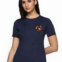 TRENDSATTIRE Round Neck Applique Regular Fit T-shirt-picture-39