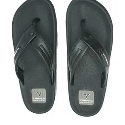 Trekiva Men Black Solid Comfort Flexible & Durable Sole Flip-Flops image 4