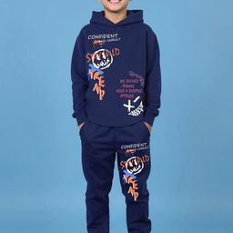 YK X Trampoline Boys Printed Hooded Sweatshirt With Jogger-picture-14