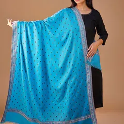 SWI Stylish Women Floral Embroidered Shawl-image-14