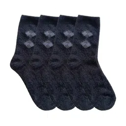 SECRETS BY ZEROKAATA Unisex Pack of 4 Solid Calf Length Casual Socks-picture-14