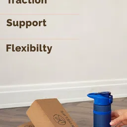 WiseLife Cork Yoga Block Yoga High Density Soft Surface for balance image 5