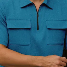 Force Men Solid Polo Collar Relaxed Fit T-shirt image 4