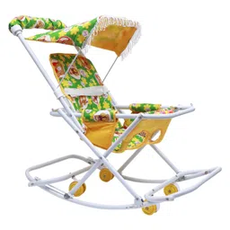 Maanit Baby Stroller Cum Swing Stroller -(Green)-image-5