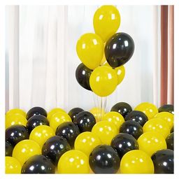 Bubble Trouble Party Balloons For Decoration Black and Yellow - Pack Of 50-picture-33