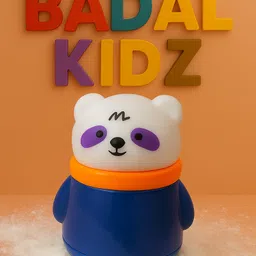 Badal Kidz Portable Adorable Animal Baby Powder Puff with Built-in Storage - Gentle Skin Care for Newborn Face & Body- Dark Blue-image-66